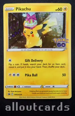 2022 Pokemon GO Tins Pikachu Holo SWSH234 NM/M - Image 1