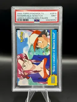 PSA 9 The Mandarin Island Miss Match OR16 TOPPS POKEMON TV ANIMATION S-3 Italian - Image 2
