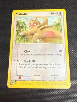 Slakoth 45/109 Uncommon Ruby & Sapphire Pokemon Moderately Played - Image 1