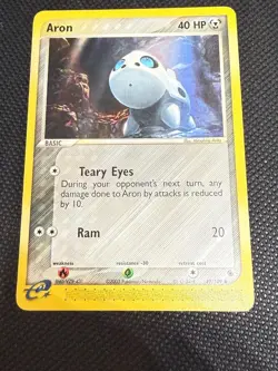 Aron 49/109 Common Ruby & Sapphire Pokemon Moderately Played - Image 1