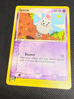 Spoink 73/97 Common Dragon Pokemon Moderately Played - Image 1