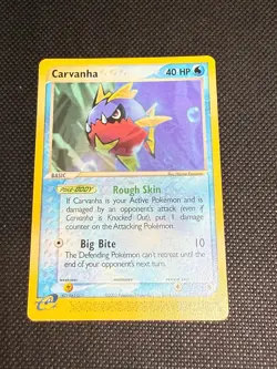 Carvanha 51/109 Common Ruby & Sapphire Pokemon Moderately Played - Image 1
