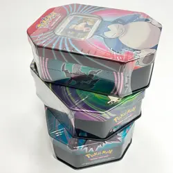 Pokemon TCG Mighty Mysterious Tin Complete Knock Out Set Darkrai Mimikyu Snorlax - Image 3