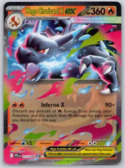 Mega Charizard X ex 013/094 Double Rare Phantasmal Flames Pokemon Near Mint - Image 1