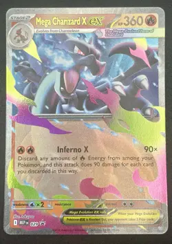 Pokemon TCG Mega Charizard X ex 029 Mega Evolution Black Star Promo - Image 1