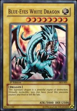 Yu-Gi-Oh! Blue-Eyes White Dragon SKE-001 1.Edition Super Rare [NM] | EN 2004 - Image 1