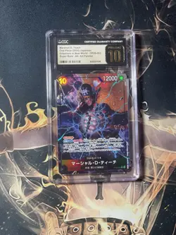 One Piece TCG Marshall.D.Teach Japanese OP-09-093 Alt Art SR Prestine 10 CGC - Image 1