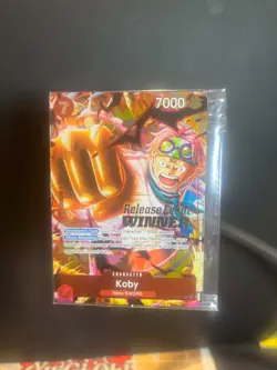 Koby P-092 - OP12 Pre Release Winner Promo SEALED One Piece TCG English - Image 1