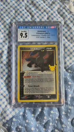 Pokemon Umbreon Gold Star Holo 17/17 Celebrations 25th Anniversary CGC 9.5 - Image 1