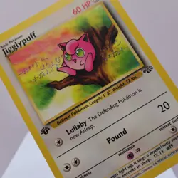 Pokemon TCG - Jigglypuff 54/64 Jungle Common 1st Edition WOTC 1999 - NM - Image 1