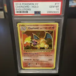 Charizard #11 PSA 10 Gem Mint. 2016 Pokemon XY Holo Evolutions. Upopulation 585U - Image 1