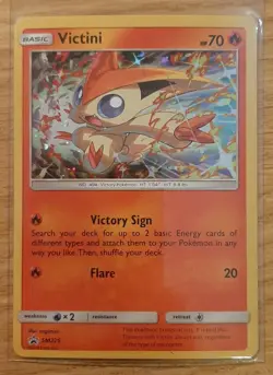 2019 POKEMON SUN & MOON BLACK STAR PROMO VICTINI HOLO SM225 - Image 1