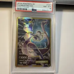 2016 Pokemon XY Mewtwo #103 Evolutions 13/108 EX Ultra Rare Full Art PSA 8 NM-MT - Image 1