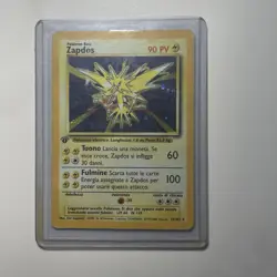 1st Edition Zapdos 16/102 Base Set Holo Pokemon WOTC 1999 - PLAYED - ITALIAN - Image 1