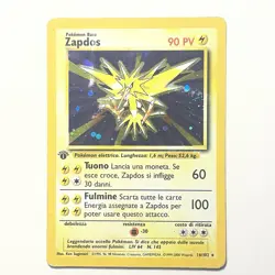 1st Edition Zapdos 16/102 Base Set Holo Pokemon WOTC 1999 - PLAYED - ITALIAN - Image 5