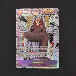 Bandai One Piece Card Game Sakazuki OP16-065 Manga Alt Art Holo English - Image 1