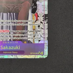 Bandai One Piece Card Game Sakazuki OP16-065 Manga Alt Art Holo English - Image 5