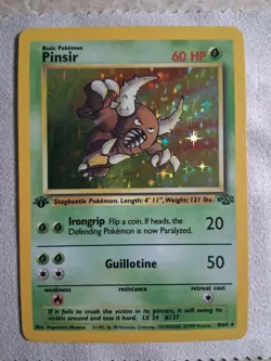 Pinsir Jungle 9/64 1st Edition Holo Vintage WOTC Pokemon TCG - Image 1