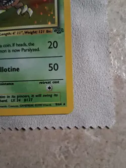 Pinsir Jungle 9/64 1st Edition Holo Vintage WOTC Pokemon TCG - Image 5