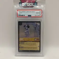2024 Disney Lorcana En 3 #8 Lucky The 15th Puppy Foil Gem Mint PSA 10 - Image 1