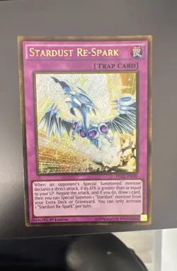 Stardust Re-Spark PGL2-EN020 1st Edition Gold Secret Rare NM YuGiOh Card - Image 1