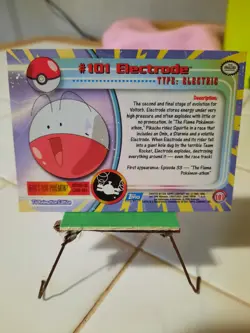 2000 Topps Pokemon ELECTRODE 101 Tv Animation Edition Blue Label Vintage NM - Image 2