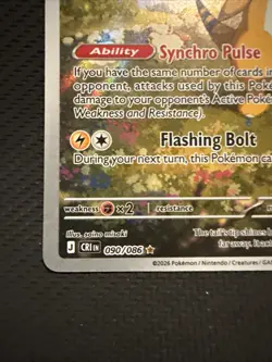 Ampharos 090/086 Illustration Holo Chaos Rising Pokemon Card - Image 5