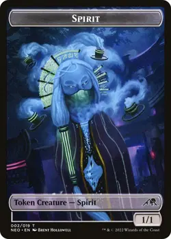 Magic The Gathering MTG PILOT // SPIRIT TOKEN FOIL Kamigawa: Neon Dynasty NM - Image 2