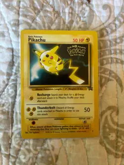 Pikachu Black Star Promo #4 1999 Kids WB The First Movie Pokemon Card - Image 1