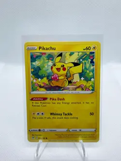 Pikachu 052/196 Common Lost Origin Pokemon Near Mint - Image 1