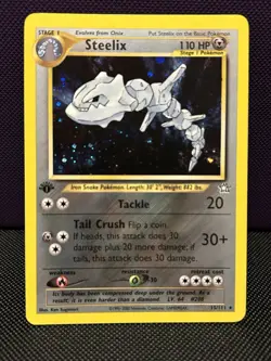 Pokemon TCG Steelix Neo Genesis 1st Edition 15/111 Holo Rare NM - Image 1