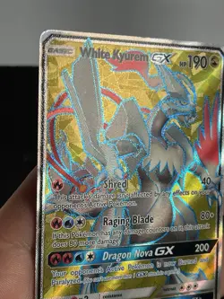 White Kyurem GX 2018 Sun & Moon Promo SM141 Full Art Pokemon - Image 3