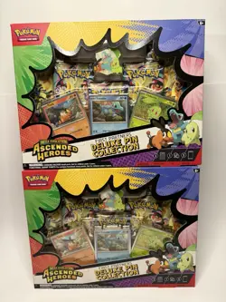 Pokemon TCG Ascended Heroes First Partners Deluxe Pin Collection Sealed Lot Of 2 - Image 1