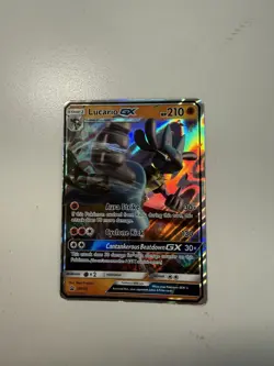 Pokemon TCG Sun & Moon Lucario GX SM100 Full Art Holo Rare Black Star Promo - Image 1