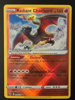 Radiant Charizard 020/159 Crown Zenith Pokemon Card Holo Rare NM - Image 1