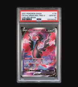 Pokemon Galarian Moltres V 176/198 Chilling Reign Full Art PSA 10 - Image 1