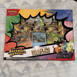 Pokemon TCG Mega Evolution Ascended Heroes Deluxe Pin Collection Promo Kit - Image 1