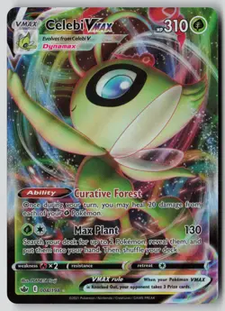 Celebi VMAX 008/198 Holo VMAX Rare Chilling Reign Pokemon NM - Image 1