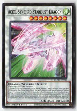 Yugioh - Accel Synchro Stardust Dragon L5DD-ENY37 1st Edition - Legendary 5D's D - Image 1