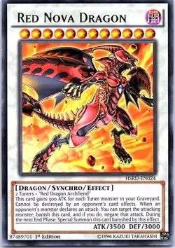 Yugioh: Red Nova Dragon - HSRD-EN024 - Rare - 1st Edition - LP - Image 1
