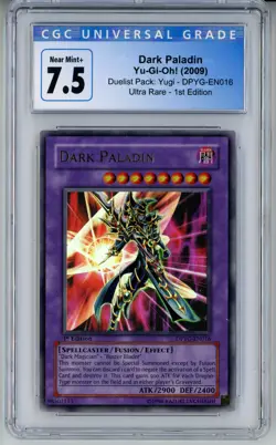 2009 YUGIOH 1ST ED DPYG-EN016 DARK PALADIN ULTRA RARE CGC 7.5 NM #4134256010 - Image 1