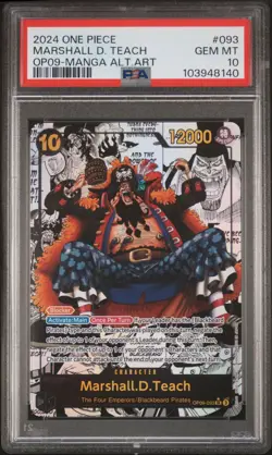 2024 ONE PIECE OP09-EMPERORS IN THE NEW WORLD #093 MARSHALL D. TEACH PSA 10 - Image 1
