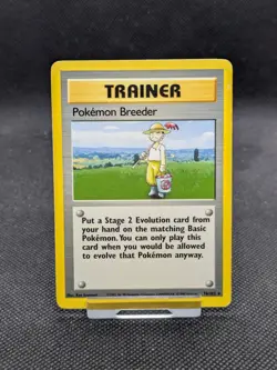 Pokemon Breeder 76/102 Base Set Rare Pokemon card WOTC LP/Played - Image 1