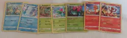 7 X Pokemon Go Starters Cards - Image 1