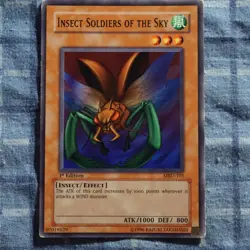 Yugioh Insect Soldiers of the Sky MRD-101 MP Moderately Played 1st Edition - Image 1