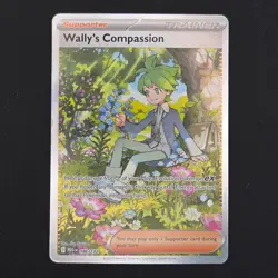 Pokemon TCG Card Wally’s Compassion 186/132 Mega Evolution SIR - NM- - Image 1
