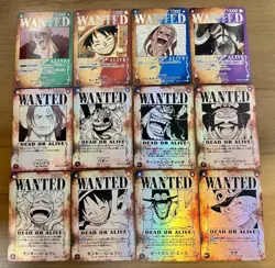 Luffy Ace Sabo Wanted Poster 12 Card Set One Piece Display Collection Lot - Image 1