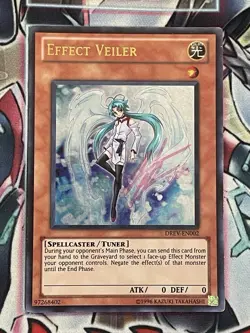 YGO! Effect Veiler Signed By Amanda La Palm Ultra Rare Unlimited DREV-EN002 - Image 1