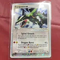 Rayquaza ex 97/97 Dragon Set EX Holo Ultra Rare English 100 HP Pokemon TCG - Image 1