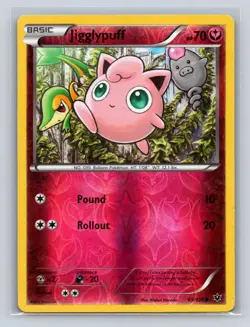 Jigglypuff 65/124 Common Fates Collide Pokemon Reverse Holo LP - Image 1